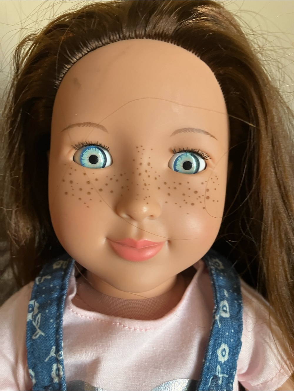 Classic Brown-Haired 18 inch Doll with Clothes and Stable Accessories - Picture 4 of 13